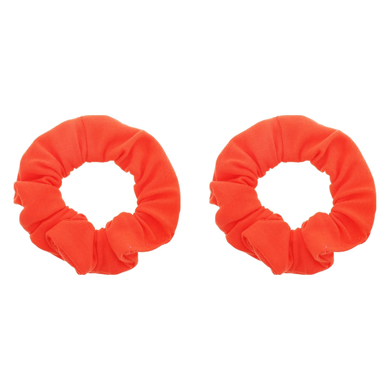 Set of 2 Solid Scrunchies (Neon Orange)