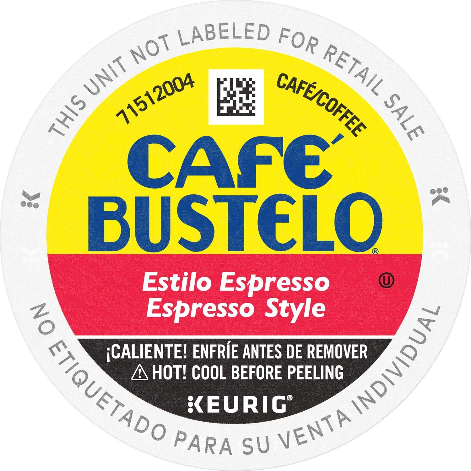 Cafe Bustelo Espresso Style Dark Roast Coffee, 24 Keurig K-Cup Pods