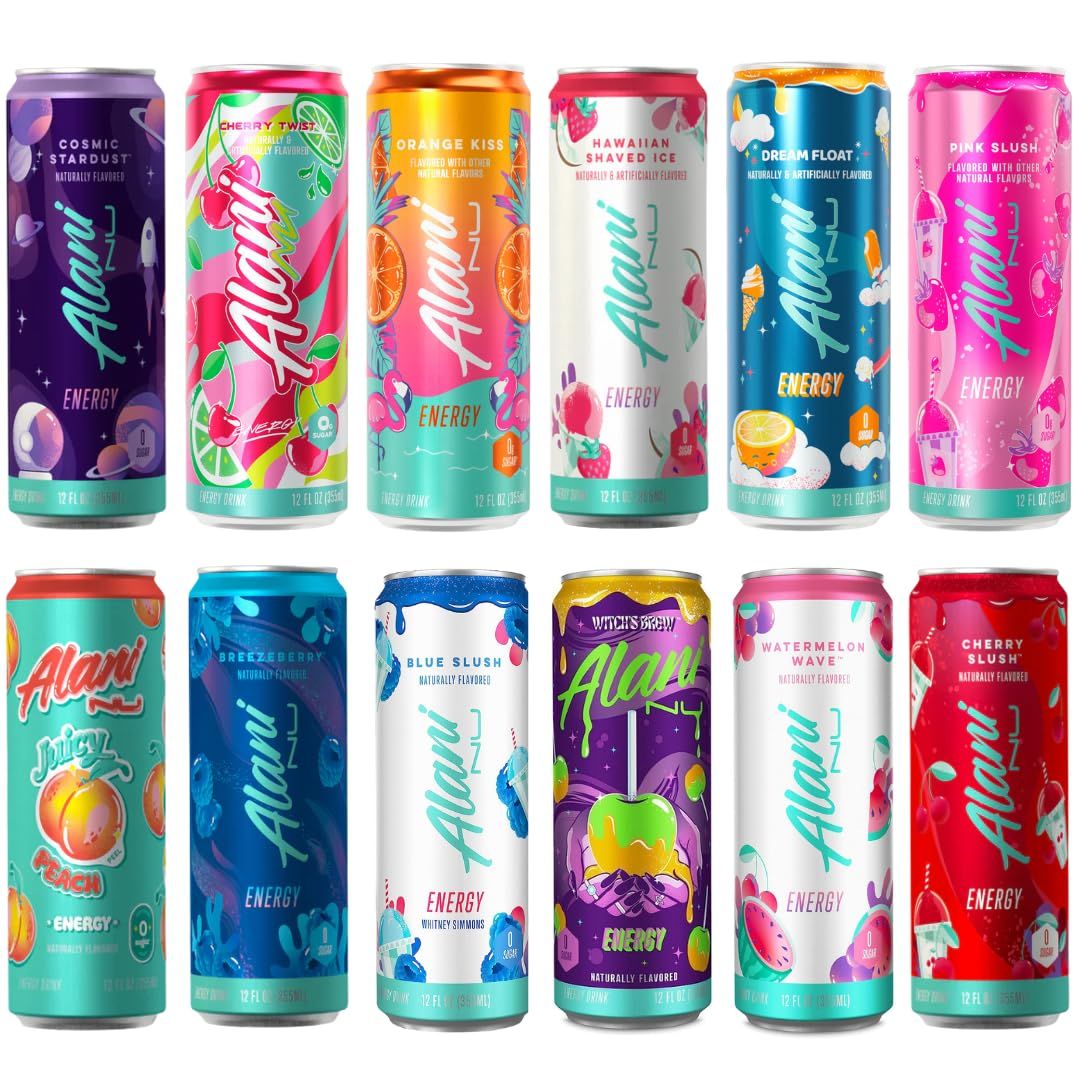 Generic Alani Energy Drink Assorted Variety Pack 12 Fl Oz Cans (12 Pack)