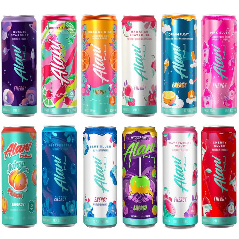 Generic Alani Energy Drink Assorted Variety Pack 12 Fl Oz Cans (12 Pack)