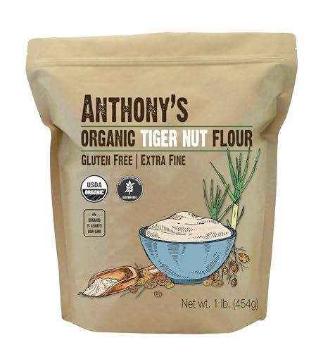 Anthony&#39;s Organic Tiger Nut Flour, 1 lb, Gluten Free, Non GMO, Paleo Friendly