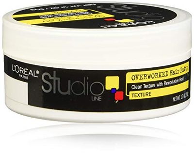 L&#39;Oreal Paris Studio Line Overworked Hair Putty, 1.7 Ounce (Pack of 4)