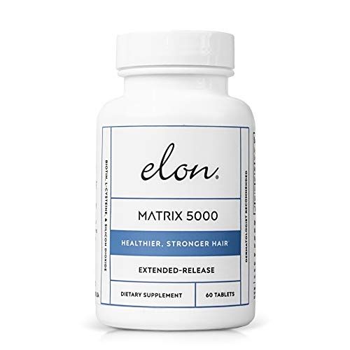 Elon Matrix 5000 - Biotin 5000mcg Vitamins for Hair Growth w/Extended Release - Promotes Healthy &amp; Strong Hair &amp; Nails - (60 Day Supply)