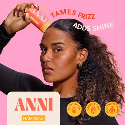 ANNI Hair Wax, Plant-Powered, Frizz Taming Hair Styling Wax | Pure Ingredients with Rosemary Oil, Jojoba Oil, Avocado Oil, Grapeseed Oil &amp; Beeswax | Safe For All Hair Types &amp; All Ages | 2.25 oz