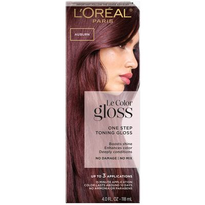 LOral Paris Le Color One Step Toning Hair Gloss, Auburn, 4 Ounce