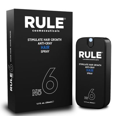 RULE Hair Growth Spray and Anti Grey Hair Treatment - Minoxidil Alternative Hair Regrowth Treatment for Men with Natural Hair Color Restorer - Topical Hair Growth Serum Helps Stop Hair Loss, Thinning