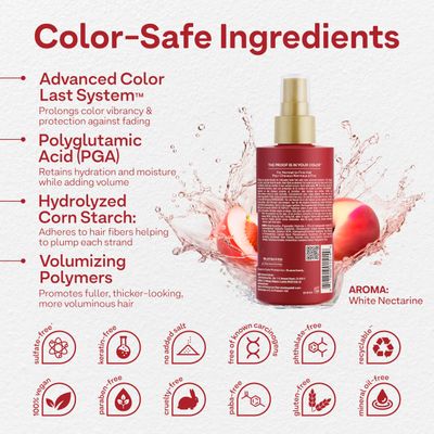 Colorproof Volume Blow Dry Spray Primer 6.7 Fl. Oz. Volumizing Heat Protection Spray for Hair, White Nectarine Scent