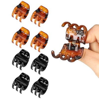 8 Pack 1.3 Inch Strong Hold Hair Claw Clips, Non-Slip Jaw Clips for Thick &amp; Medium Hair, Lightweight Hair Styling Accessories for Women