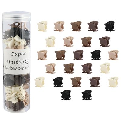 Kasmena 50Pcs Small Matte Hair Claw Clips, Mini Clips for Girls Women - Cute Tiny Claws for Thin Hair, Strong Grip, Neutral Color for Birthday, Christmas, Party Gifts