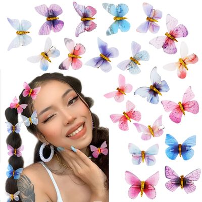 20PCS Cute Butterfly Clips, Y2K Glitter &amp; Kawaii Small Hair Accessories for Thick Hair