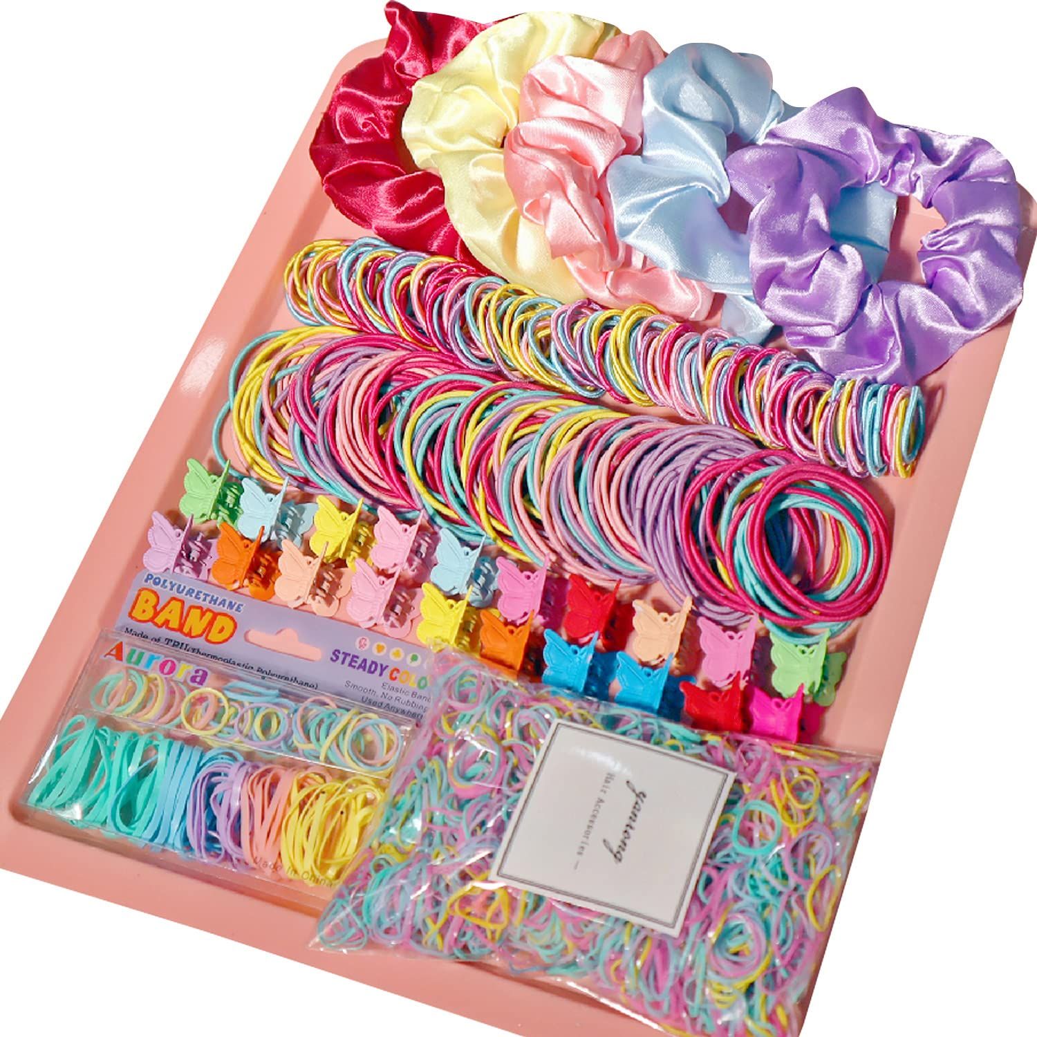 YANRONG Multicolor Hair Ties For Women Girls,Elastic Ponytail Holders Rubber Band For Thick Hair &amp; Thin Hair Fashion Hair Accessories Set?2335PCS?