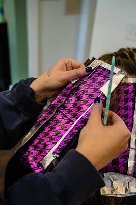 STYLETEK 5x11 Pop-Up Foil, 400 Sheets with Houndstooth Pattern for Salon Use