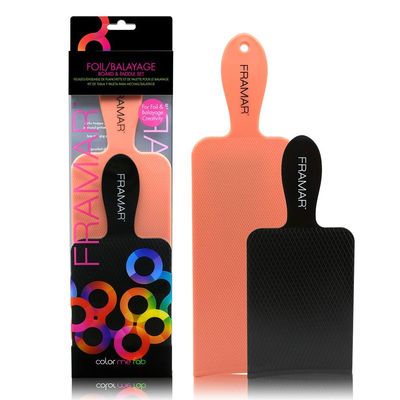 FRAMAR Foil/Balayage Board and Paddle Set for Hair Bleach, Hair Dye - Long board and short board - Coloring Set - 2 Pack