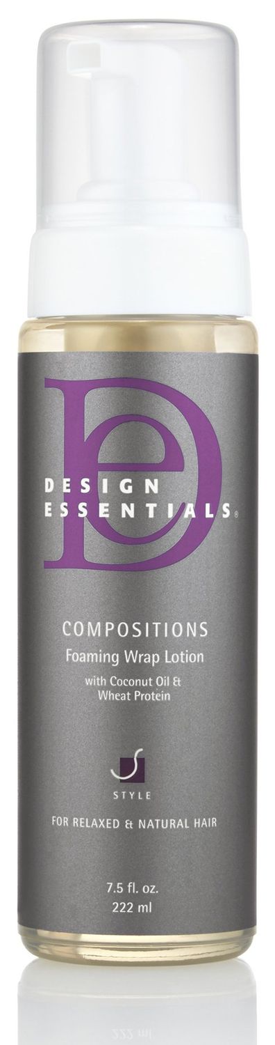 Design Essentials Compositions Foaming Wrap Lotion for Relaxed &amp; Natural Hair, 7.5 Ounce
