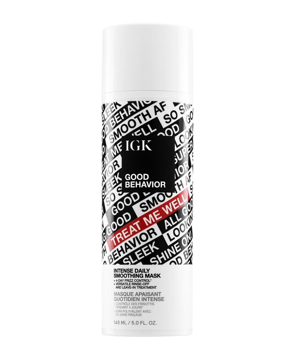 IGK GOOD BEHAVIOR Intense Daily Smoothing Mask | Vegan + Cruelty Free | 5 Oz