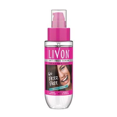 Livon Hair Serum for Men &amp; Women | Frizz-free, stronger and shinier hair | Sulphate &amp; Paraben free| For All Hair Types | Lightweight &amp; Non Greasy | Enriched with Argan Oil &amp; Vitamin E | 3.3 Fl.Oz