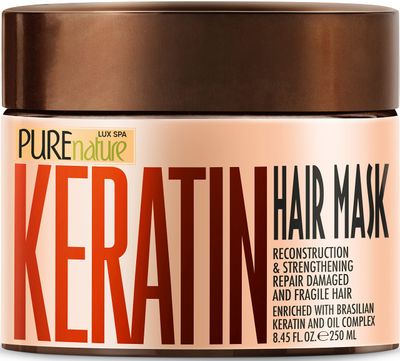 Keratin Hair Mask - Deep Conditioning Treatment for Dry and Frizzy Hair - Advanced Repair for Extremely Damaged Hair - Hydrating Conditioner with Collagen Protein, Moisturizing for Curly Women and Men