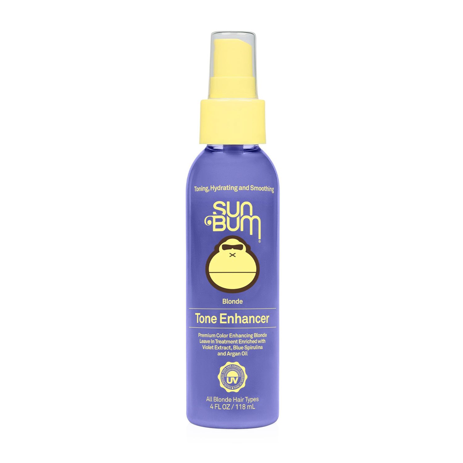 Sun Bum Blonde Tone Enhancer | Paraben, Gluten and Cruelty Free Purple Leave In Treatment for Blondes | 4 oz