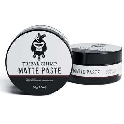 Tribal Chimp Matte Hair Styling Paste - Matte Finish Hair Paste for Men - Matte Hair Paste for All Hair Types, Long Lasting, Flexible, Medium to Strong Hold, 80 g