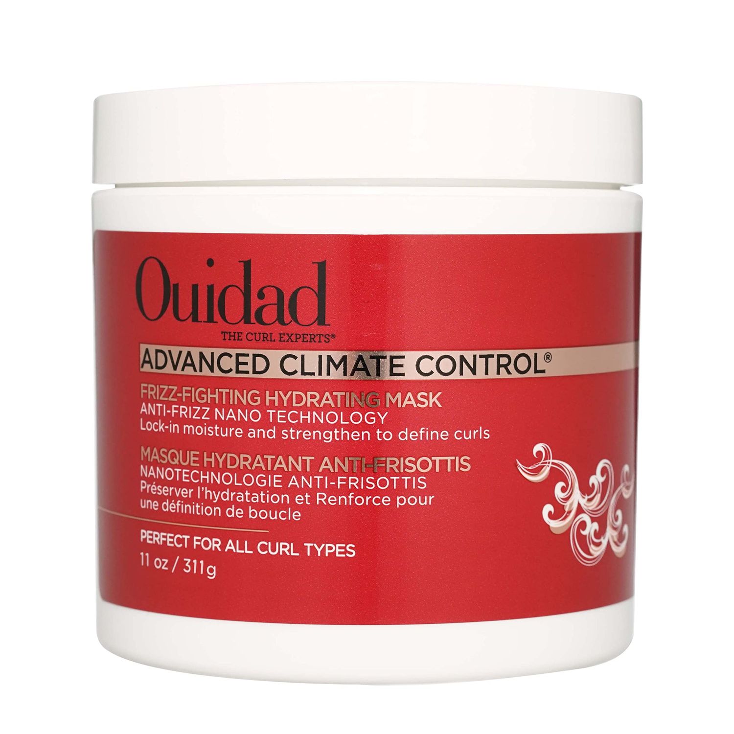 Ouidad Advanced Climate Control Hair Mask - 11 oz, Frizz Control Curly Hair Mask with Vitamin C &amp; Castor Oil, Anti-Frizz Nano Technology, Helps Repair, Nourish and Hydrate Hair, For All Curl Types