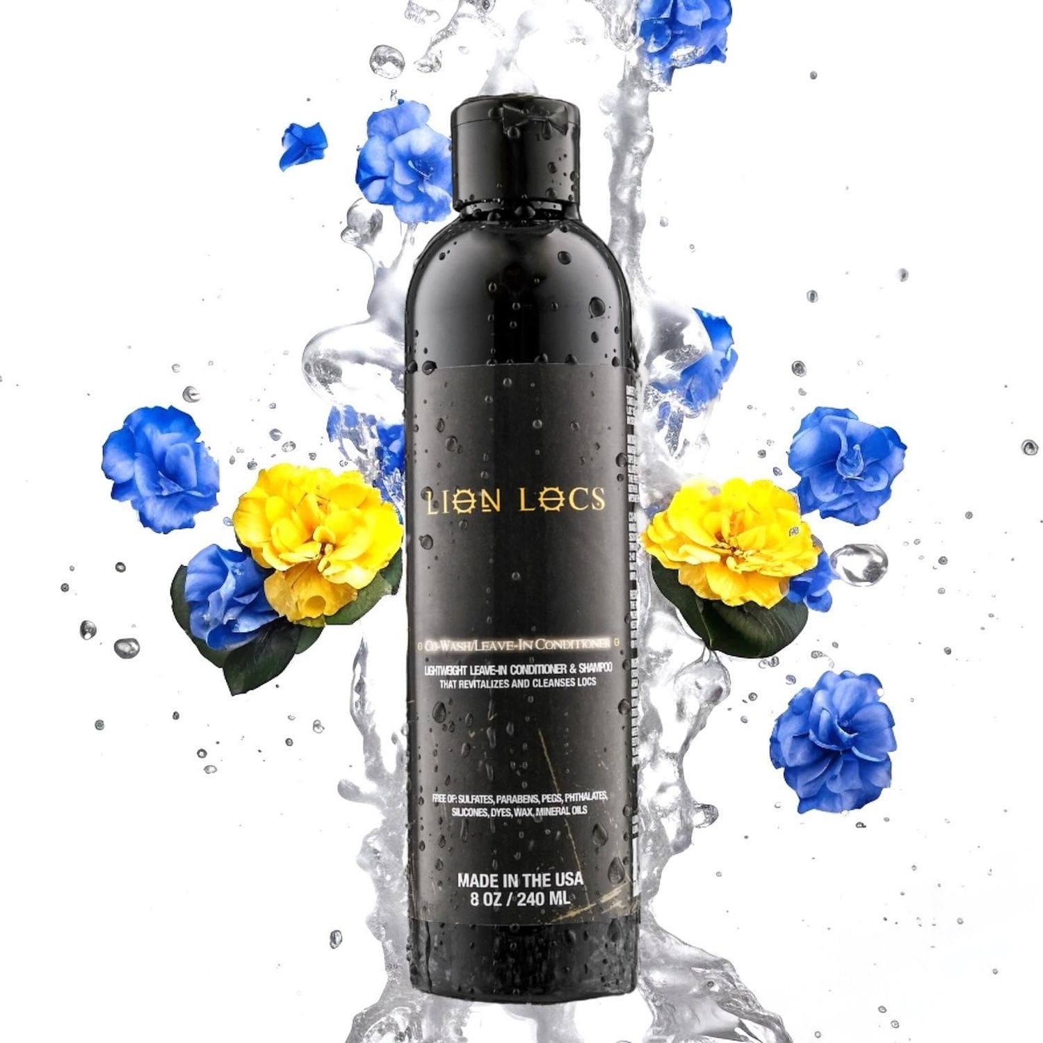 Lion Locs Shampoo and Conditioner for Dreads, Sisterlocks, Locks, &amp; Dreadlocks | Lightweight Vegan Co Wash (8oz)