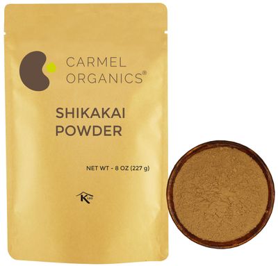 CARMEL ORGANICS Shikakai Powder 8 Ounce or 227 Grams | Natural Hair Care Cleansing &amp; Conditioning | No Added Preservatives | Acacia concinna Powder