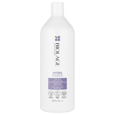 Biolage Hydra Source Shampoo - Softens &amp; Adds Shine, For Dry Hair, Infused with Micro-Filtered Aloe Vera &amp; Fermented Hyaluronic Acid, Vegan &amp; Paraben-Free, 33.8 Fl Oz, Packaging May Vary