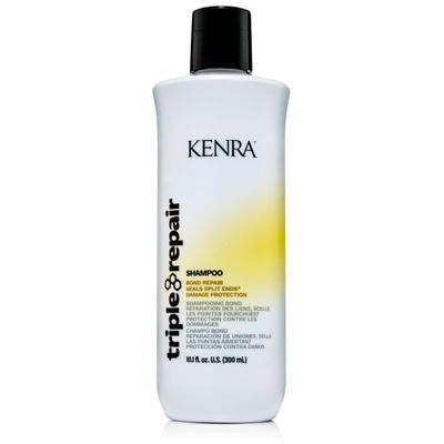 Kenra Triple Repair Shampoo | Targets &amp; Repairs Weak or Broken Bonds | Split Ends | Damaged Hair | Bond Builder | Sulfate-Free | 10.1 fl. oz.