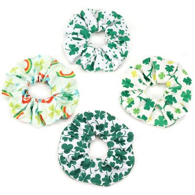 St. Patrick&#39;s Day Hair Ties Green Shamrock Hair Scrunchies for Women Teen Girls Lucky Rainbow Elastic St. Patrick&#39;s Day Decor Hair Accessories Gifts
