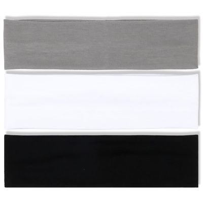 Women&#39;s Thick Stretchy Sweat Headbands in White and Black for Yoga, Workout, and Everyday Wear - Non-Slip Hair Accessories with Basic Fashion Style