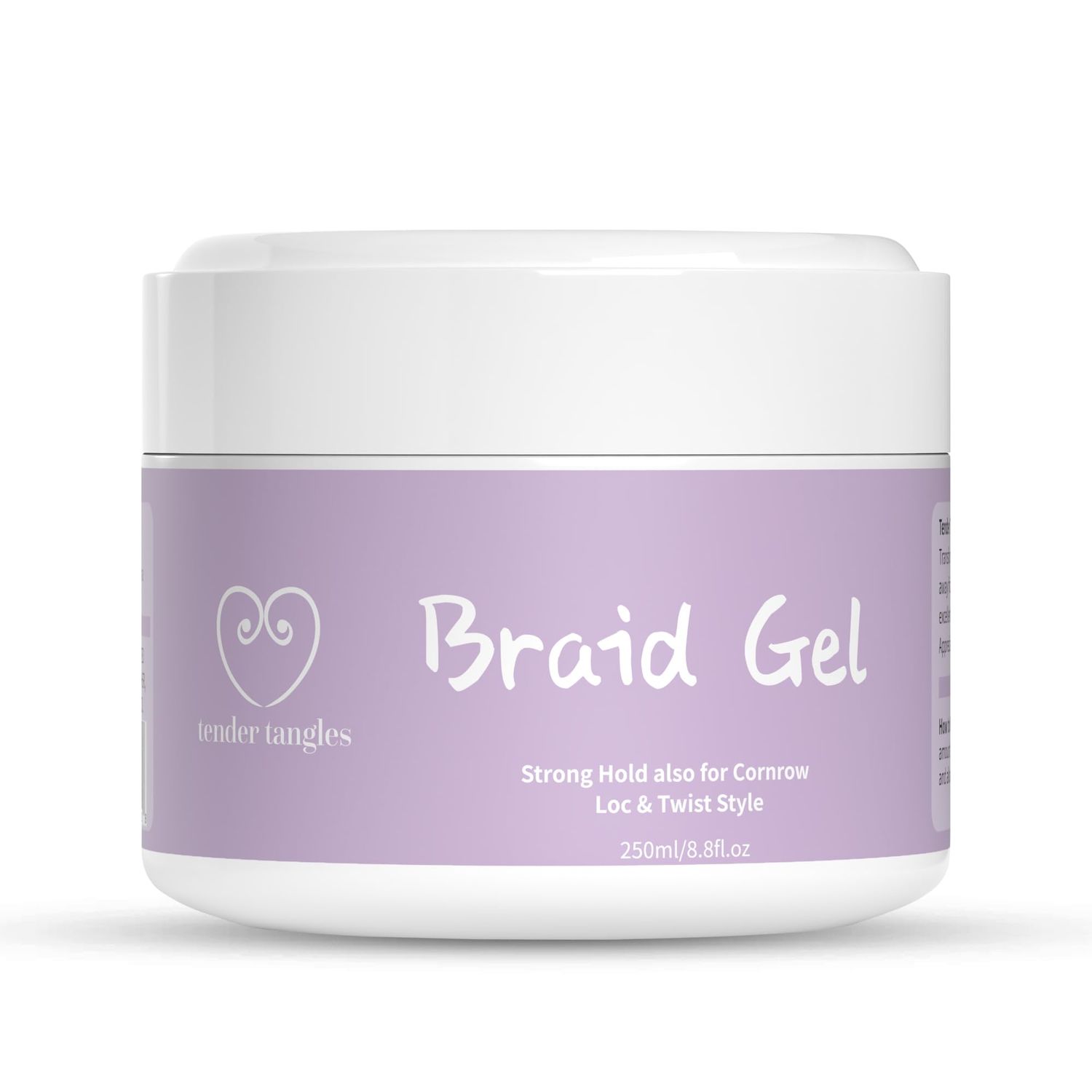 Tender Tangles Braid Gel for Cornrow, Loc and Twist Style, Strong Hold, Aleo Vero scent 8.8 Fl.oz