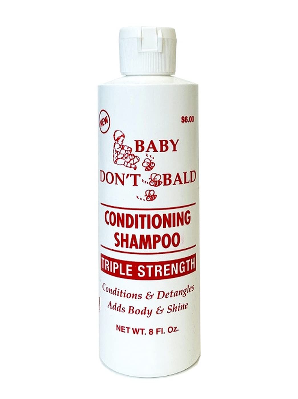 Baby Don&#39;t Bald Conditioning Shampoo Triple Strength 8 oz