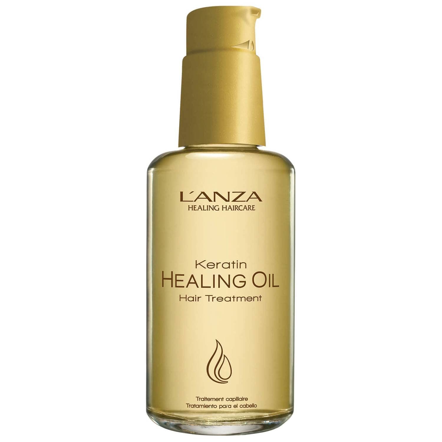 L&#39;ANZA Keratin Healing Hair Oil Treatment, Keratin Hair Treatment, Hair Oil For Damaged Hair, Revives &amp; Nourishes, Sulfate Free Healing Oil for Hair with Phyto IV Complex, Cruelty Free Hair Care
