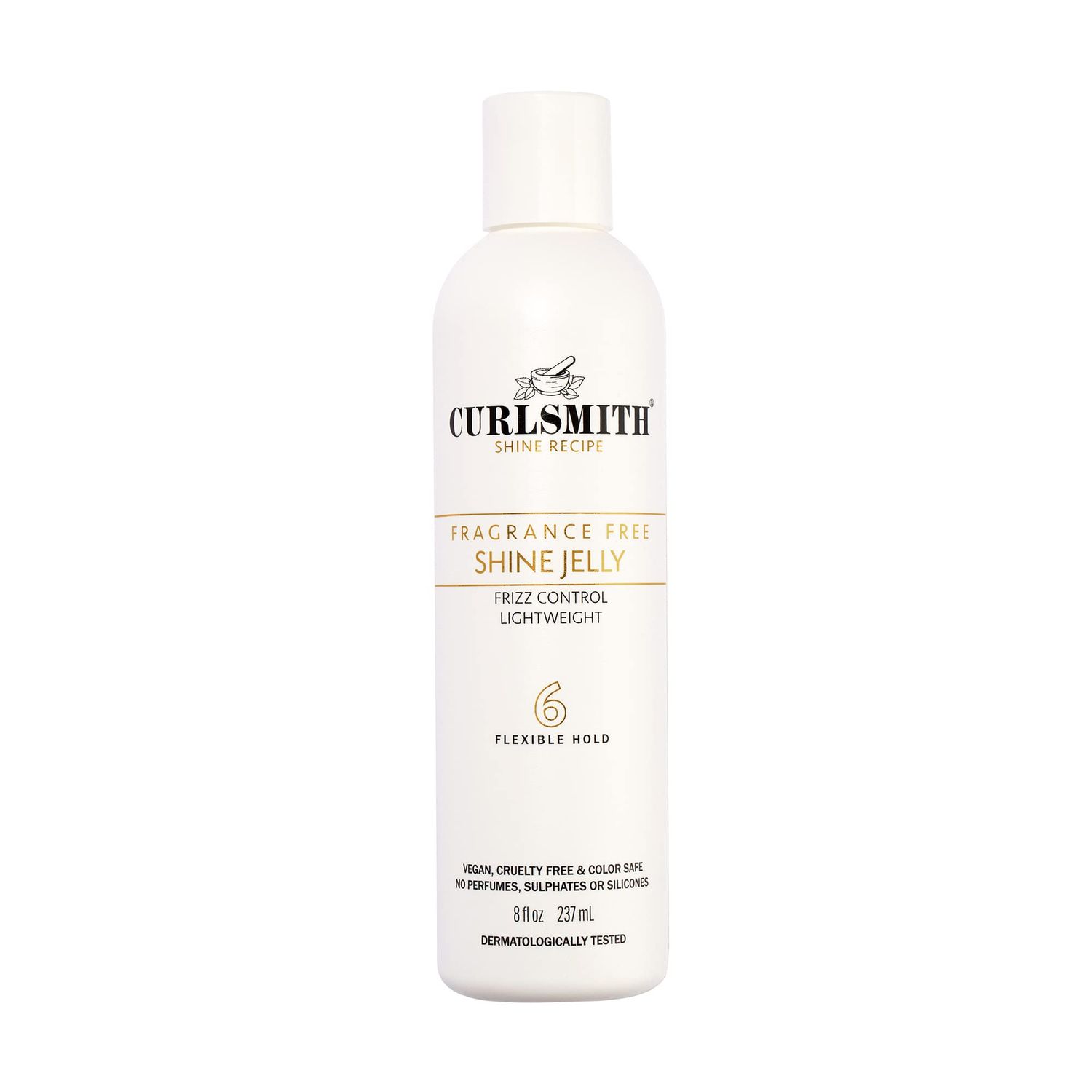 CURLSMITH - Shine Jelly, Light Hold Styling Gel with Frizz Protection, Sensitive, Fragrance Free, For All Curl and Hair Types, Vegan (8 fl oz)