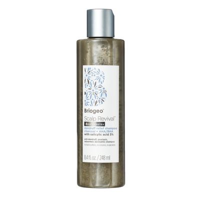 Briogeo Scalp Revival Megastrength Dandruff Shampoo, Charcoal + AHA/BHA with Salicylic Acid 3%, Anti-Dandruff Shampoo to Soothe a Dry, Flaky, Itchy Scalp, Vegan, Cruelty-Free, 8.4 fl oz