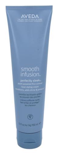 Aveda Smooth Infusion Perfectly Sleek | Heat-Activated Styling Cream | Curly &amp; Coily Hair | Protects Against Frizz, Humidity &amp; Heat | Silicone Free | 97% Naturally Derived*, 5 Fl Oz
