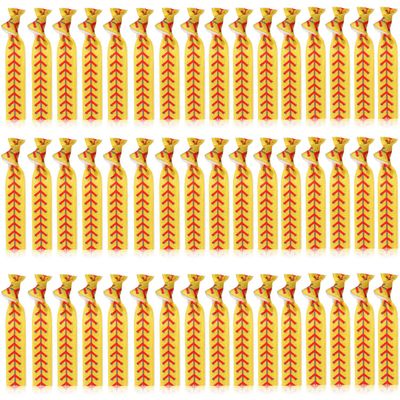 48 Pieces Softball Hair Accessories Baseball Hair Ties Sports Elastic Headband Girls Hair Accessories for Girls Softball Baseball Players(Yellow)