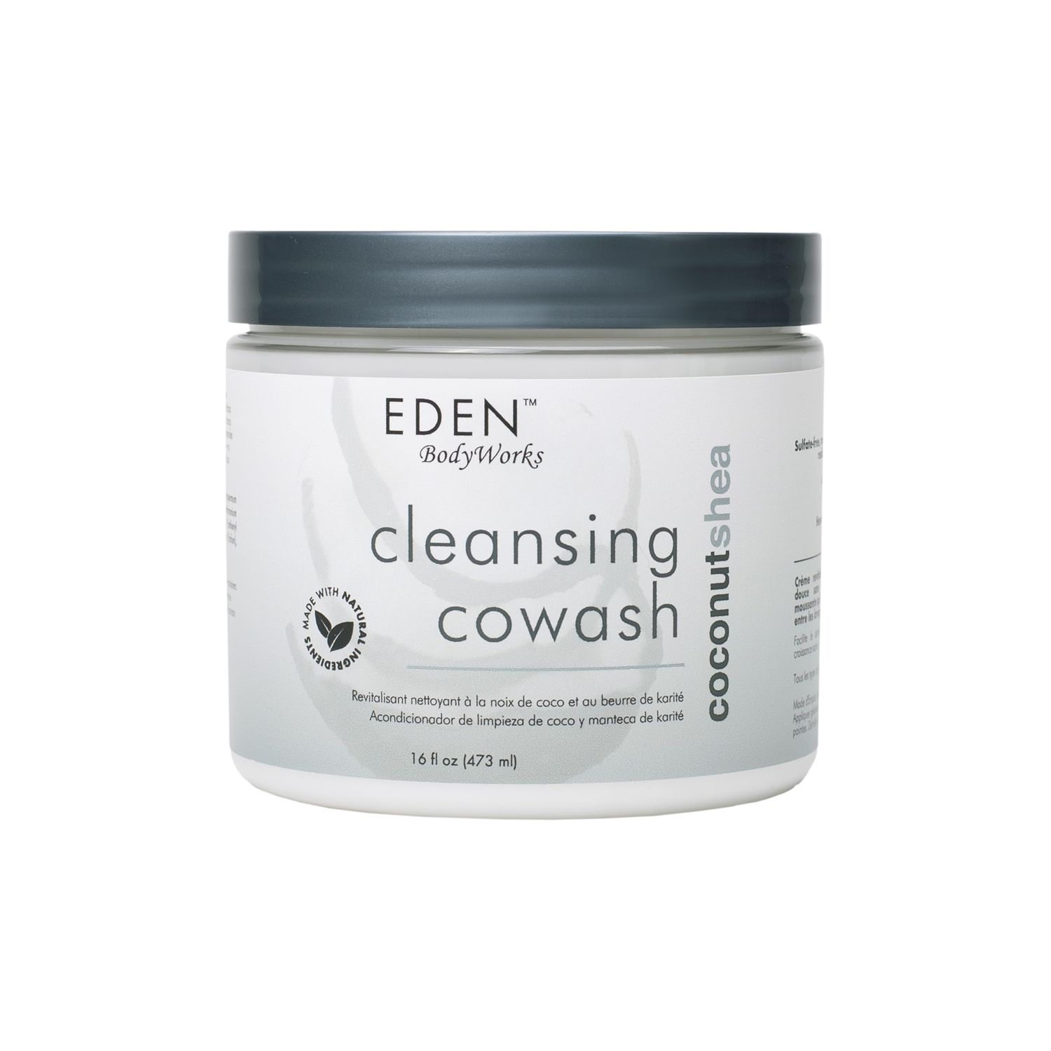 EDEN BodyWorks Coconut Shea Cleansing Cowash | Cleansing Conditioner for Hair | Cowash for Curls &amp; Textures Hair | Hydrate, Detangle &amp; Control Frizz | Cowash for Curly Hair | 16 oz