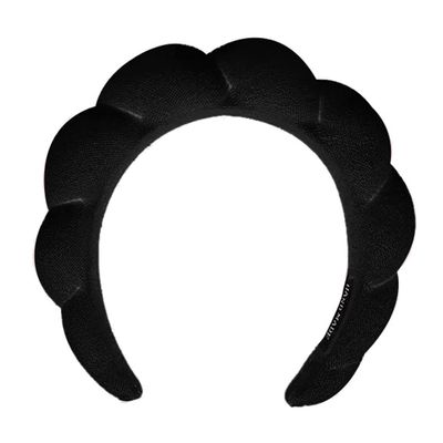 WFWJ Women&#39;s Spa Headband, Headband for Washing Face, Makeup Removal, Shower, Skincare (Black, 1 Count)