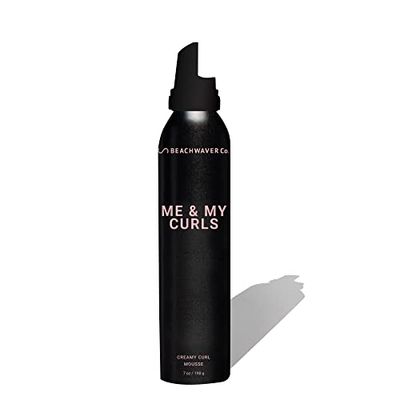 The Beachwaver Co. Me &amp; My Curls Creamy Curl Mousse - For Curl Shine and Definition - Adds Volume to Hair and Locks in Moisture - Vegan (7 Fl Oz)