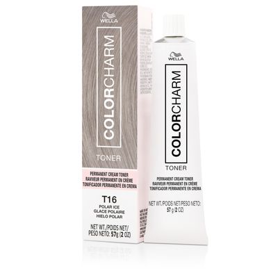 COLORCHARM Permanent Crme Toner| Free of Animal-Derivied Ingredients| Parabens Free| Gluten Free| T16 Polar Ice| 2 Fl Oz