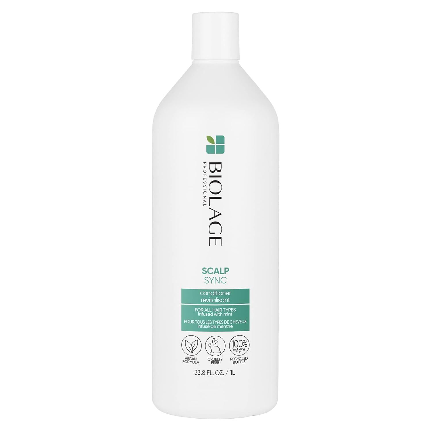 Biolage Scalp Sync Universal Conditioner - Hydrating for All Scalp Types, Lightweight Conditioning, With Fermented Tea Blend &amp; Glycolic Acid, Vegan &amp; Paraben-Free, 33.8 Fl Oz, Packaging May Vary
