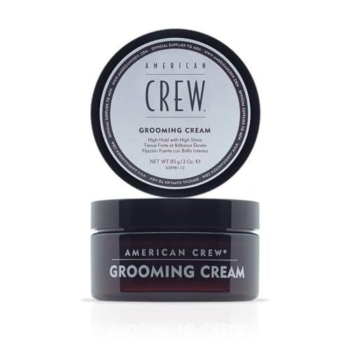 American Crew Men&#39;s Grooming Cream (OLD VERSION), Like Hair Gel with High Hold with High Shine, 3 Oz (Pack of 1)