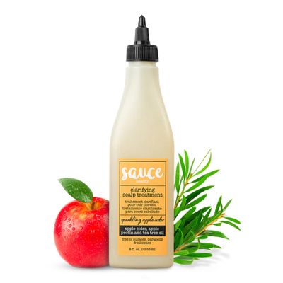 SAUCE BEAUTY Clarifying Scalp Treatment (8 Fl Oz ) Sparkling Apple Cider Scalp &amp; Hair Cleanser, Buildup remover with Apple Cider Vinegar &amp; Tea Tree Oil for Dry, Itchy Scalp, All Hair Types
