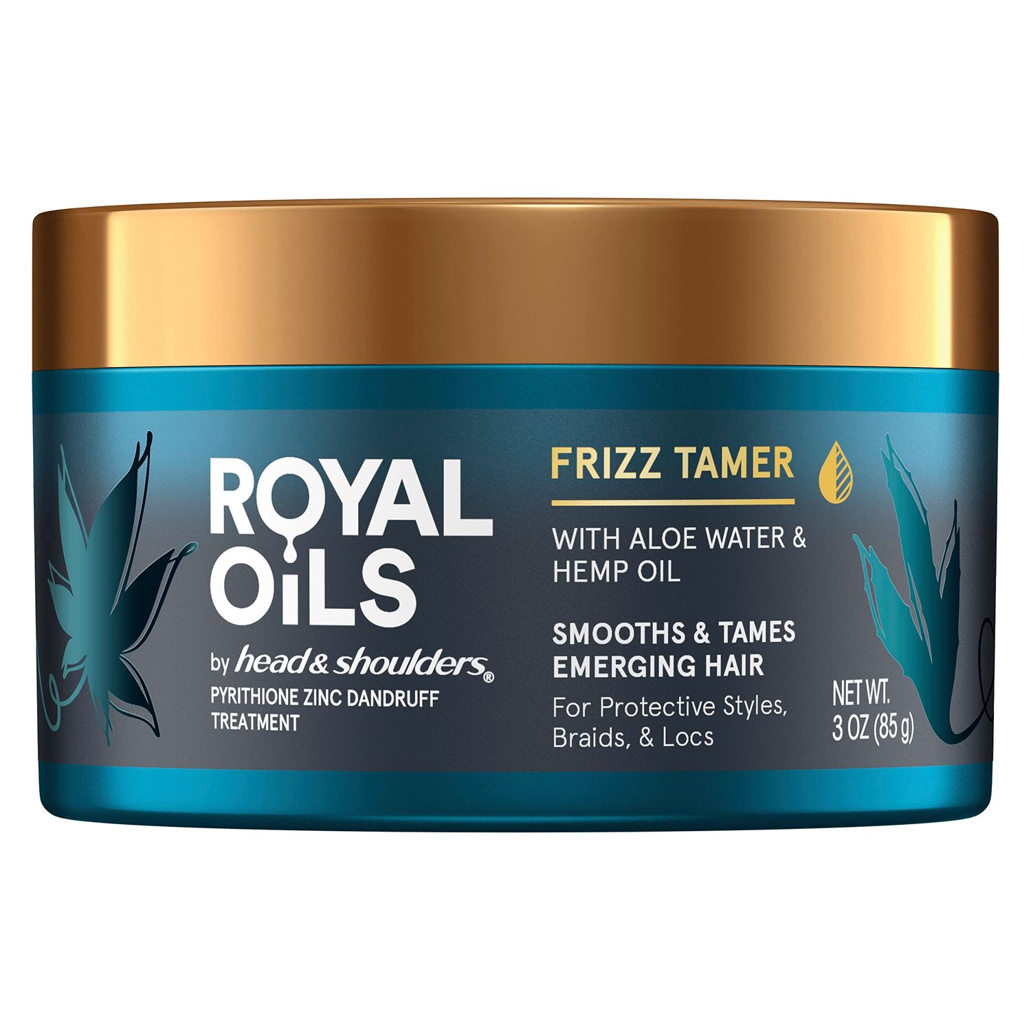Head &amp; Shoulders Royal Oils Frizz Tamer For Edge Control with Aloe Water and Hemp Oil, Curly Hair products, Natural, 3.0 Fl Oz