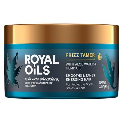 Head &amp; Shoulders Royal Oils Frizz Tamer For Edge Control with Aloe Water and Hemp Oil, Curly Hair products, Natural, 3.0 Fl Oz