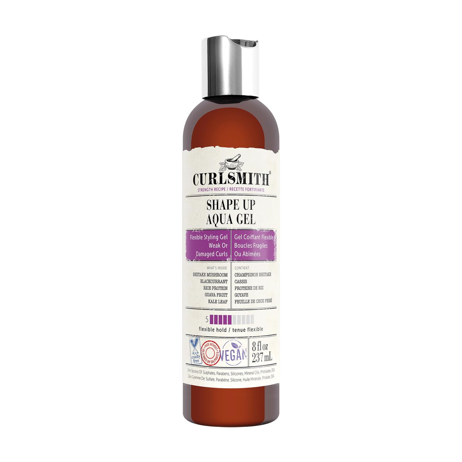 CURLSMITH - Shape Up Aqua Gel, Lightweight Styling Gel with Proteins for Damaged Hair (8 fl oz)