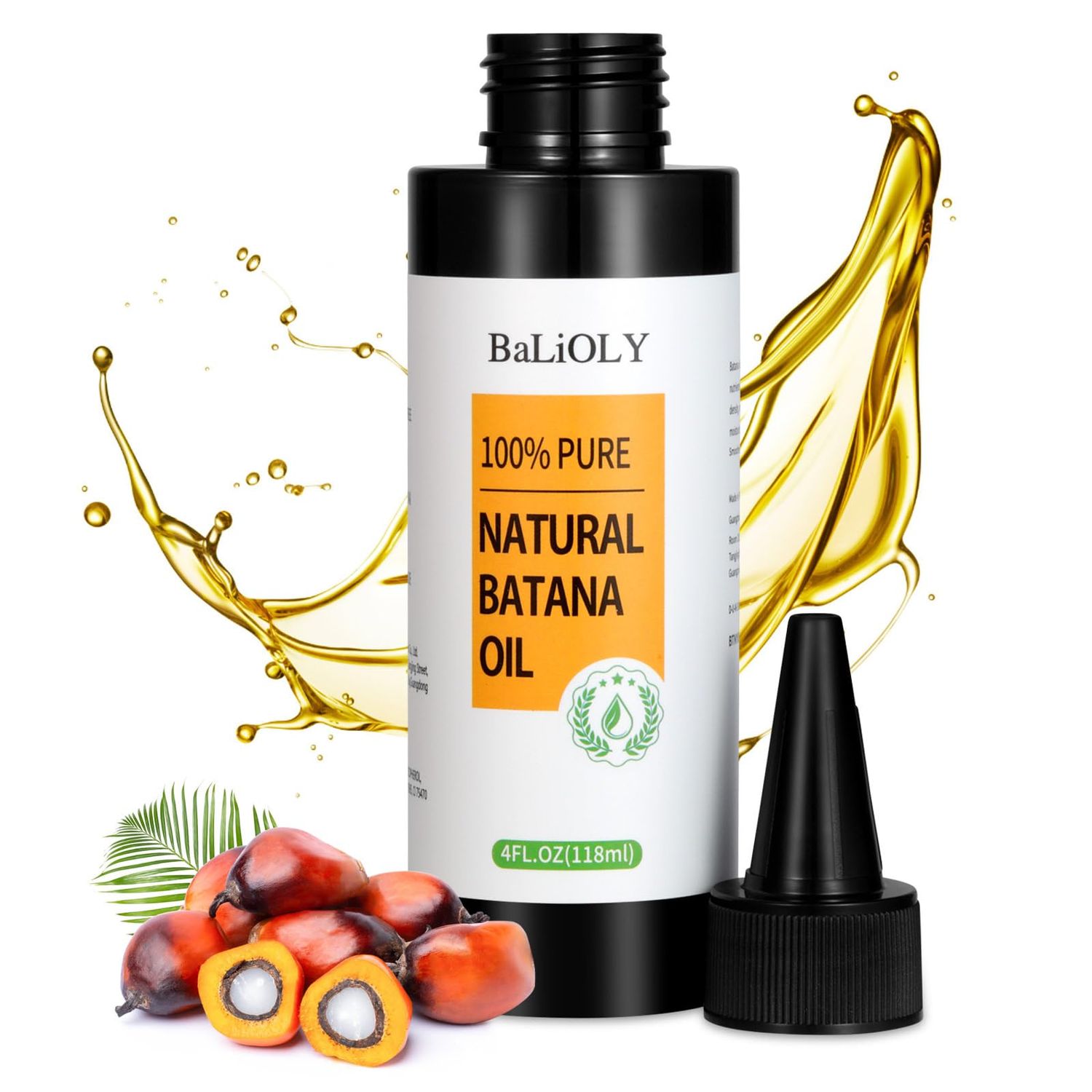 Batana Oil for Hair Growth Dr. Sebi - 100% Pure &amp; Organic Raw Batana Oil from Honduras - Promotes Thicker, Stronger Hair - 4 FL OZ