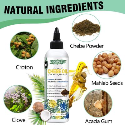 Natural Chebe Hair Oil for Hair Growth Chebe Oil Moisturizer for Scalp, African Chebe Powder for Hair Growth Stronger, Thicker, Longer Hair, 10 in 1 Chebe Hair Growth Oil Braid Bonnet for Sleeping