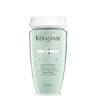 KRASTASE Specifique Balancing Shampoo for Oily Scalp &amp; Hair, Cleanses Oil From Roots and Hydrates Dry Hair Ends